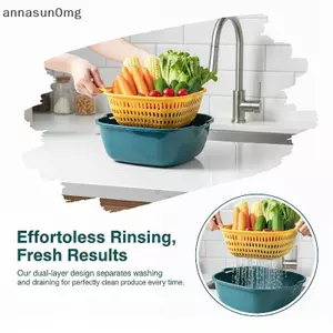 AA 6 Chiếc Giỏ Chứa Hai Lớp Bộ Thoát Nước Cho Nhà Bếp Giải Pháp Giặt Và Bảo Quản Thực Phẩm Hiệu Quả VN