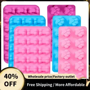 Khuôn Silicon Và Khuôn Xương (6 CÁI) Để Nướng Bánh, Sôcôla, Kẹo, Thạch, -Molds