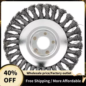 Weed Tẩy Dụng Cụ Bàn Chải Cỏ Đầu Tông Đơ 6 Inch Dây Thép Bánh Xe Bàn Chải Cắt Lưỡi Dụng Cụ Làm Vườn Dễ Dàng Lắp Đặt