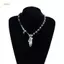PNPIA- Mặt dây chuyền thả nước kim cương hình elip Nelace Hạt không đều Dây chuyền Choker Kim cương giả Nelace Tiệc cưới Trang sức Quà tặng