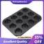 Khay nướng bánh 12 cốc mini khuôn cupcake chống dính bằng thép carbon cao cấp