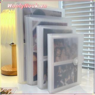 WOOLYNOOK 1 Cái Album Ảnh, Thu Thập Sách 80 / 160 Khe Đựng Thẻ Hình, PVC Trong Suốt 3 / 4 / 5 / 6 / 7 Inch Photocard Chủ Thần Tượng Ngôi Sao