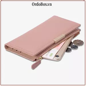 Ví dài nữ ORDOBOX, Ví đựng tiền bằng da PU phong cách Hàn Quốc, Hộp đựng thẻ hợp thời trang Túi đựng tiền xu nhiều thẻ Quà tặng của mẹ