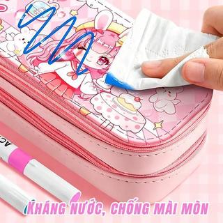 Túi Đựng Bút Dụng Cụ Học Sinh Hộp Đựng Bút Dung Lượng Lớn Hoạt Hình 2 Ngăn Đồ Dùng Học Tập Cho Bé Gái