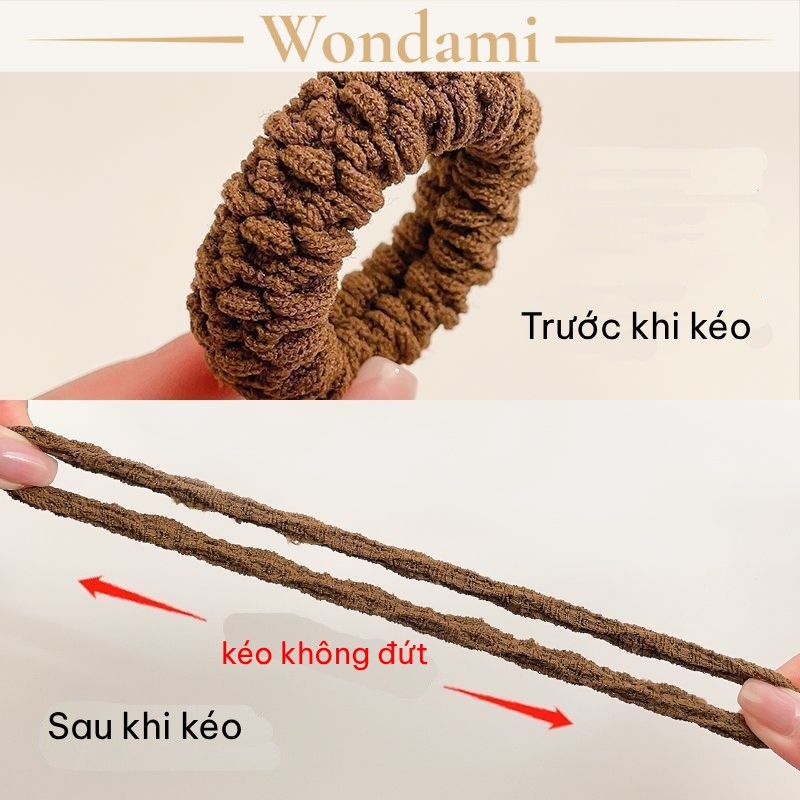 [HÀNG SẮP VỀ] Dây Buộc Tóc Hàn Quốc Bản Rộng Chun Cột Tóc Vải Co Giãn Đàn Hồi Cao Wondami