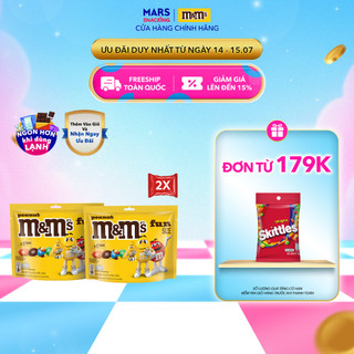 Combo 2 Túi Kẹo Sôcôla Đậu Phộng M&M's Funsize (2 túi x 175.5g)