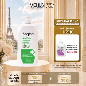 Sữa tắm kháng khuẩn ASEPSO sạch sâu cấp ẩm Chiết Xuất Nha Đam 1000 ml