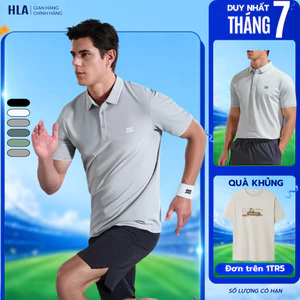 Áo Thun Polo Nam Cao Cấp HLA - Áo chạy bộ, công nghệ mát lạnh mềm nhẹ co giãn, thấm hút