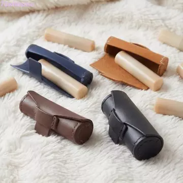 Túi đựng son môi WILLISME, Hộp đựng móc khóa bảo vệ màu trơn, Túi đựng mỹ phẩm Da PU di động có nắp đậy Hộp đựng mỹ phẩm