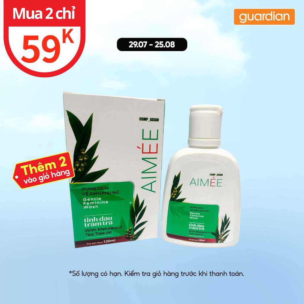 Dung Dịch Vệ Sinh Phụ Nữ Aimee Tràm Trà 120ml | Guardian Việt Nam