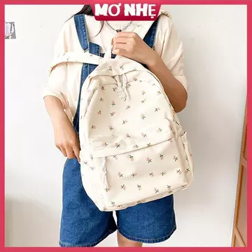 Women's Cute Backpack – for School, White