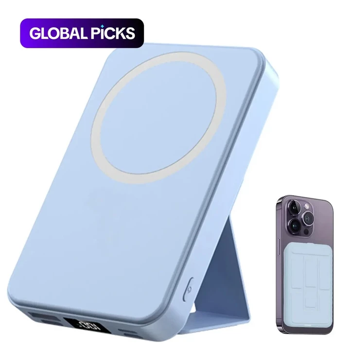 Sạc nhanh không dây di động từ tính, Sạc dự phòng dung lượng 1.000mAh, Hỗ trợ màn hình hiển thị LED và sạc nhanh 22.5W PD, Tương thích với dòng iPhone, Sạc dự phòng du lịch. #Global Lựa chọn VDFH