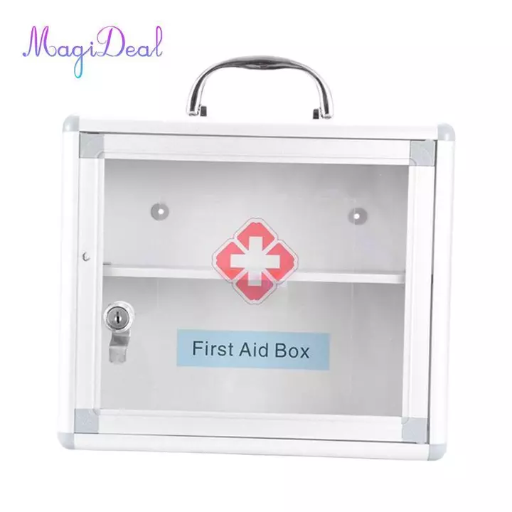 Tủ Sơ Cứu Có Thể Khóa Sơ Cứu Tủ Treo Tường Hộp Sơ Cứu Hộp Bảo Quản Hộp Bảo Quản Có Ngăn Chống Bụi Và Cửa Sổ Acrylic Trong Suốt Thích Hợp