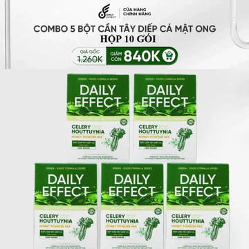 Bột Cần Tây DAILY EFFECT Celery Houttuynia Honey Power Mix (Hộp 10 Gói)