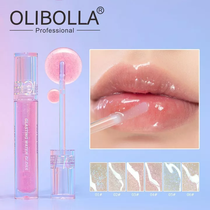 6 Màu Nước Bóng Nhấp Nháy Son Bóng Son Bóng Dưỡng Ẩm Dưỡng Ẩm Chống Dính Cốc Son Bóng Son Môi Dudu Lip Hàng Có Sẵn Mới