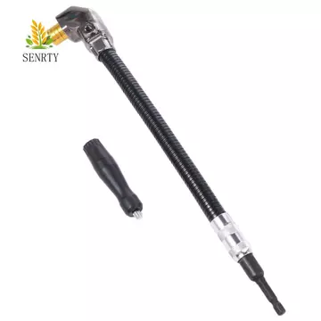 Máy khoan góc phải SENRTY, Đầu chuyển đổi đầu khoan ba hàm tuốc nơ vít 6,35mm có thể điều chỉnh bền bỉ Máy khoan điện mở rộng góc quay 90 độ Máy khoan điện đính kèm máy khoan điện