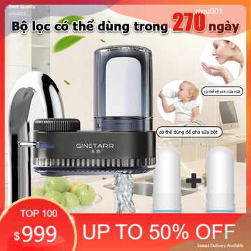 [HÃNG CHÍNH HÃNG] lọc nước tại vòi Bộ lọc nước tự động tại vòi,Lọc đến 99% cặn bẩn lọc nước sinh hoạt trên bồn rửa, đầu