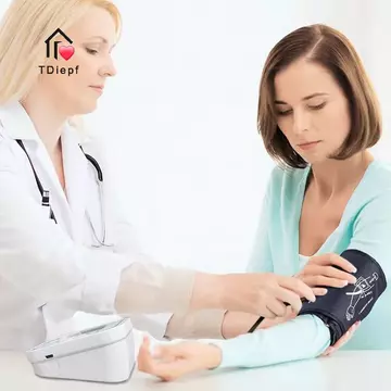 [TDiepf] Máy đo huyết áp điện tử cánh tay trên Phát sóng ngôn ngữ Thiết bị đo nhịp tim xung huyết áp tự động MỚI