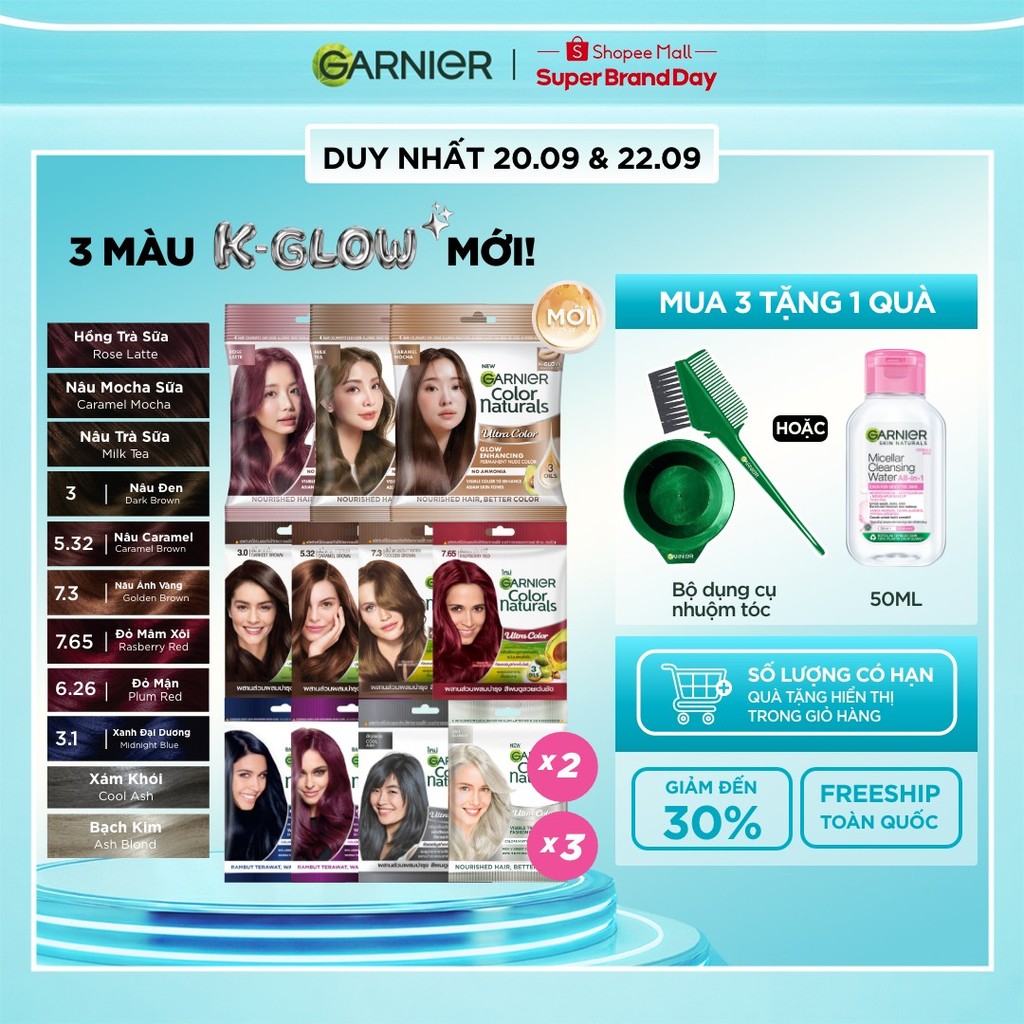 [CÓ MÀU MỚI] Kem Nhuộm Tóc Tại Nhà Màu Thời Trang - Garnier Color Naturals Ultra Colors - 8 Màu Nhuộm Thời Trang