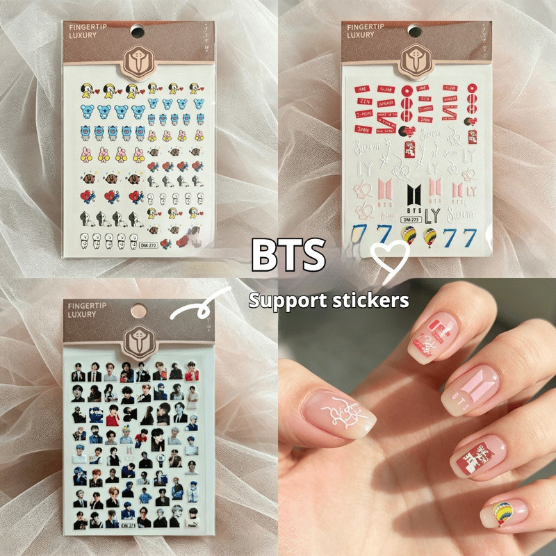 Kpop BTS Style Element Sticker Pack Nail Art Phone Case DIY Merch Set ...