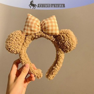 Onetimingfine 1 Nữ Thời Trang Nơ Gấu Tai Sang Trọng Tóc Rửa Mặt Hoạt Hình Trẻ Em Nữ Ngọt Ngào Dễ Thương Bé Gái Băng Đô Quấn Tóc Phụ Kiện Tóc VN