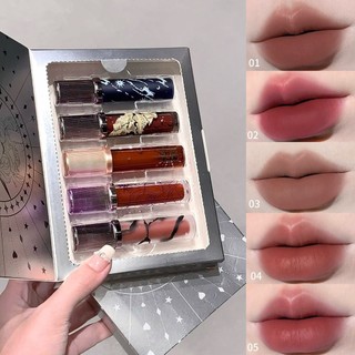 Cloud Nizhiwang Lip Glaze Set Hộp Mềm Mờ Matte Son Môi Hộp Quà Tặng Môi Trang Điểm Môi Bùn Quà Tặng Cho Bé Gái