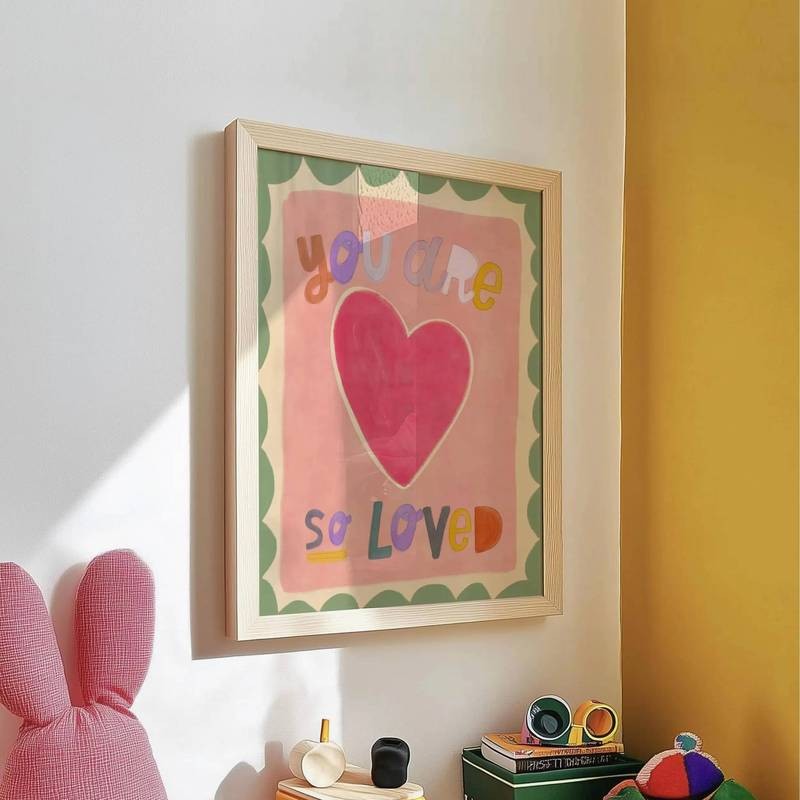 Canvas in bạn rất tình cảm tình yêu vườn ươm tin vào ma thuật kỳ lân trích dẫn sân vườn tường nghệ thuật poster hiện đại phòng khách trang trí nhà cửa