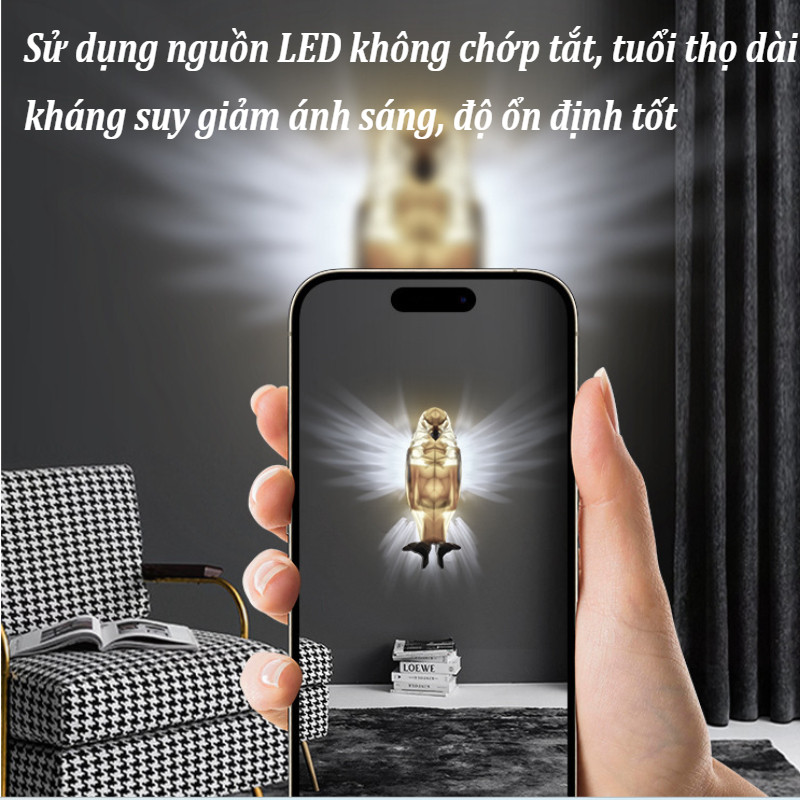 Đại Bàng Cú Đèn Ngủ Dễ Thương LED,Treo Tường Nghệ Thuật Trang Trí Nhựa Động Vật Tượng Sống