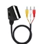 Cáp Video âm thanh btsg SCART 21Pin Nam đến 3RCA 1 Độ dẫn điện 5M cho người chơi vệ tinh