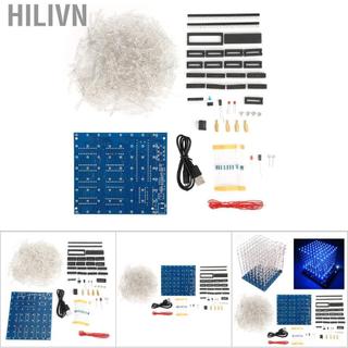 Hilivn Bộ đèn LED 3D bình phương Blue Red Cube DIY Hand Made Trang trí nhà cửa (Đỏ)