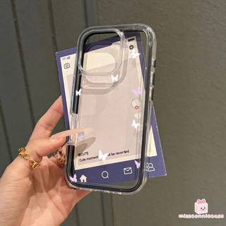 Ốp Lưng Cho Iphone 11 13 17 16 14 15 12 Pro Max Air XR XS X Max 16 15 14 Plus Đơn Giản Dreamy Butterfly Sang Trọng 2 Trong 1 Ốp Lưng