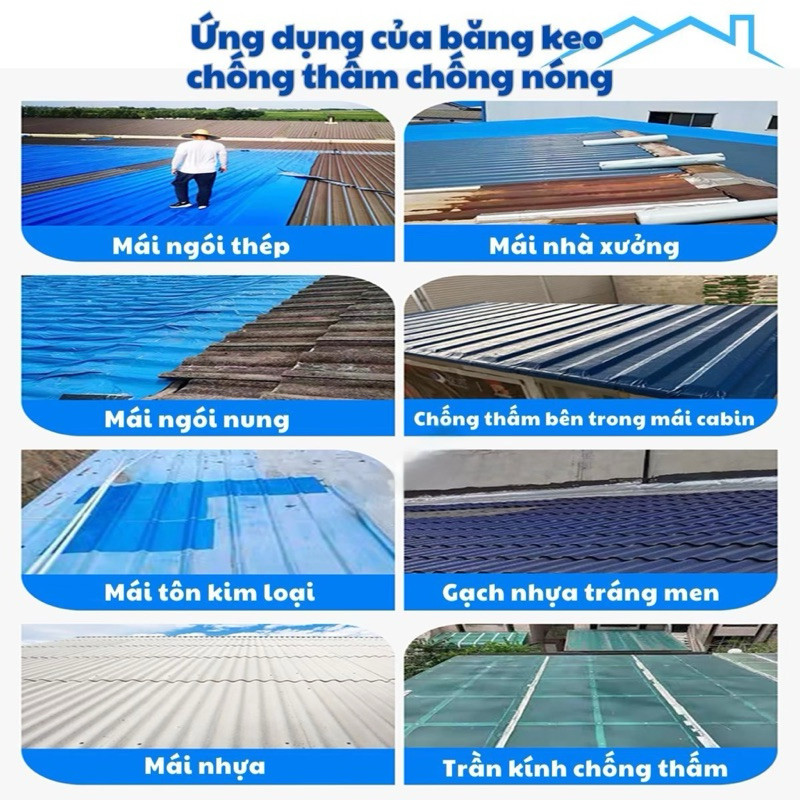 Băng Keo Chống Thấm Nhật Bản Siêu Dính Chống Thấm Dột Dán Mai Tôn, Vết Lỗ Thủng