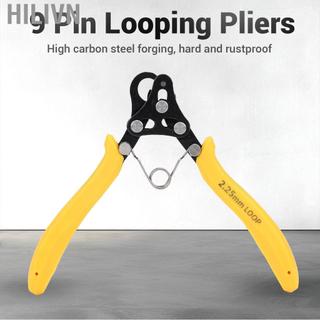 hilivn 2.25mm One Step Looper 9 Pin Looping Kìm cho 18-26 Đồng hồ đo Thủ công Dây Vàng Bạc Đồng Sắt cuộn dây Tay cầm màu vàng