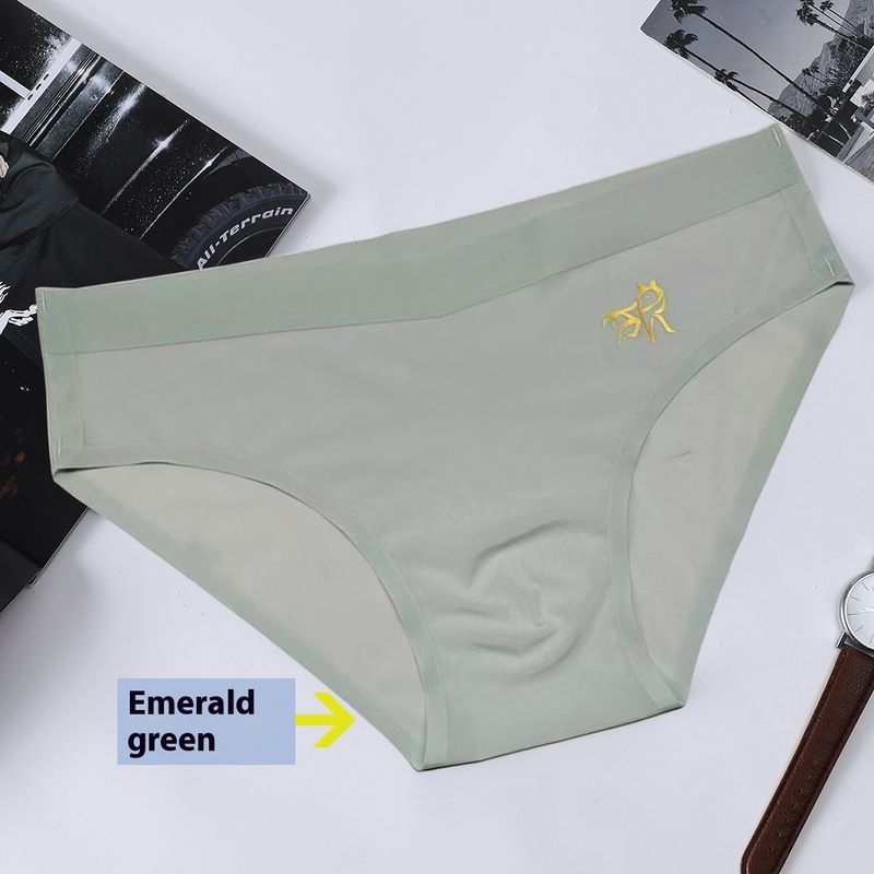 Quần lót Ice Silk Cool Quần lót siêu mỏng Quần lót màu trơn