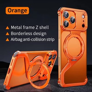[JLK] Ốp Điện Thoại Kim Loại Hình Chữ Z Hợp Kim Nhôm Cho iPhone 17Air 17 Pro Max Không Khung Có Vỏ Bảo Vệ Vòng Từ Tính