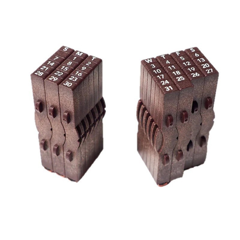 Calendar Date Stamp with Easy Roll Date Adjustment for Office Organization