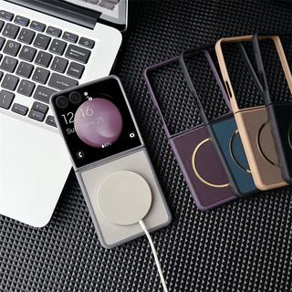 Ốp Da Từ Tính Họa Tiết Lưới Kim Cương Siêu Mỏng Cho Samsung Z Flip 7 Flip 7FE Z Flip 6 Z Flip 5 Z Flip 4 Z Flip 3 Vỏ Bảo Vệ Chống Sốc