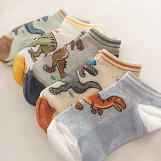 SET 5 ĐÔI TẤT KHỦNG LONG SIÊU XINH CHO BÉ 5–8 TUỔI – MỀM, THOÁNG, KHÔNG BÍ CHÂN, HÌNH NGỘ NGHĨNH