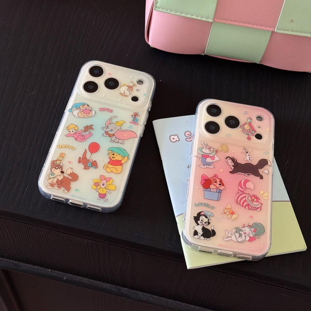 Ốp lưng cứng Tương thích với iPhone 11 12 12Pro 12ProMax 13 13Pro 13ProMax 14 14Pro 14ProMax Plus 15 15Pro 15ProMax 16 16Pro 16ProMax 17 17Pro 17ProMax Họa tiết hoạt hình Disney