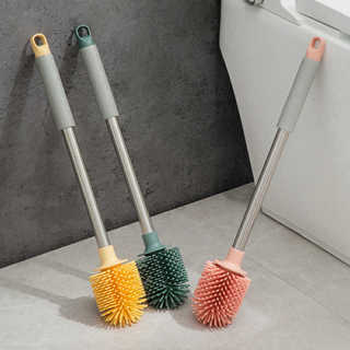 Chổi Cọ Nhà Vệ Sinh Silicon Dẻo  Cán Dài,Cây Cọ Toilet Bồn Cầu Tiện Lợi
