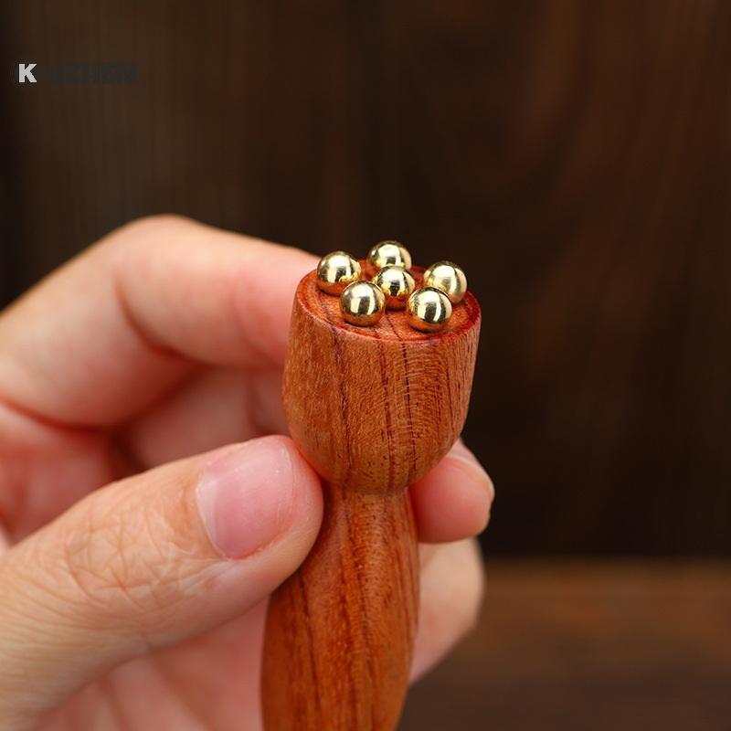 KUZHEN pod Beauty Brass & Rosewood Face Gua Sha Công cụ thư giãn mắt Meridian Point Massage bấm huyệt cầm tay HOT