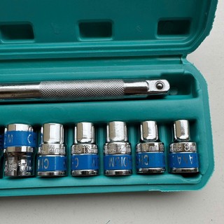 Bộ tuýp khẩu 10 chi tiết 1/2 cần chữ L từ 8-24
