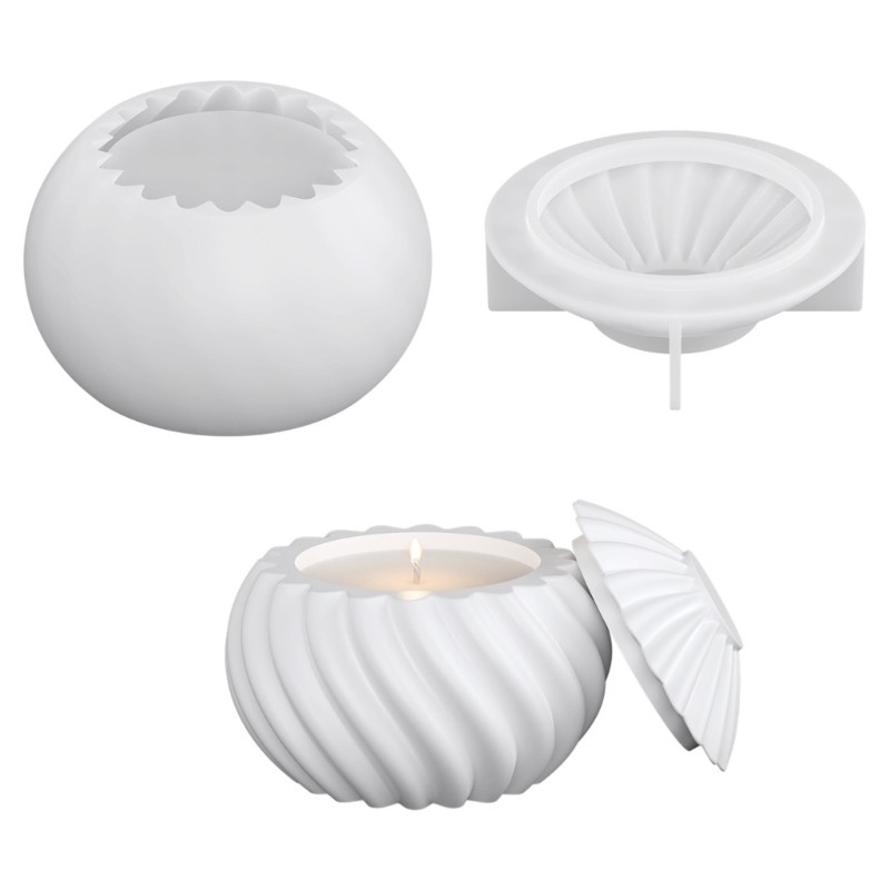 SHI Tealight Giá Đỡ Khuôn Silicon Nhựa Khuôn Đựng Đồ Trang Sức Hộp Đựng Khuôn Cho Nhựa Epoxy Trang Trí Nhà