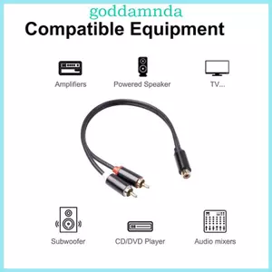 GODD 1 RCA Nữ Sang 2 RCA Nam Bộ Chia Cáp RCA Y Bộ Chia Dây Chuyển Đổi Dây
