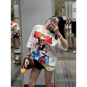 （Giao hàng 24h）Angela Áo phông in hình Vịt Do_nan dễ thương, áo thun nữ nam , thun cotton 2 chiều 100%
