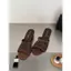 TT Tính Khí Dệt Mở Mũi Lật Nữ Mùa Hè Dày Gót Cao Gót Thoáng Khí Thời Trang Dép Dép Giày Sandal Giày Sandal