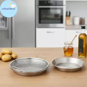 Khay lưới lọc dầu bằng thép không gỉ bền Pufangbliss dùng để nấu ăn và thoát nước nhà bếp ks VN