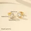 Bông tai đính đá Cubic Zirconia màu hồng thanh lịch với thiết kế hào quang kim cương lấp lánh dành cho nữ