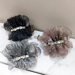 Phong Cách Hàn Quốc Ánh Sáng Sang Trọng Thanh Lịch Gạc Đám Mây Xoắn Kẹp Tóc Cảm Giác Cao Cấp Đầu Lưng Khối Lượng Tóc Kẹp Tóc