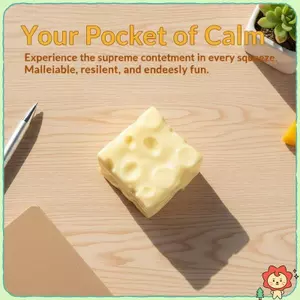 Taba Phô Mai Cube Bóp Quả Bóng Căng Thẳng Không Phục Hồi Định Hình Cảm Giác Fidget Dụng Cụ Để Di Động Du Lịch Giảm Căng Thẳng